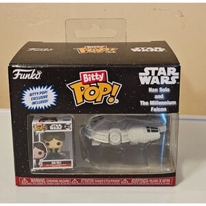 Funko Bitty POP! Rides: Star Wars Han Solo & Millenium Falcon NIB Exclusive Han!